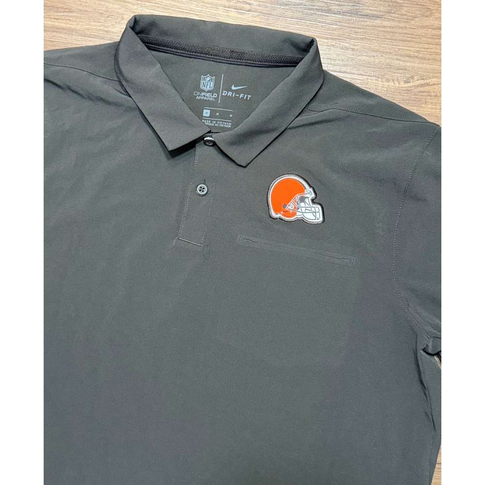 Nike NFL Cleveland Browns Dri-FIT On field Performance Polo Brown Sz M NEW